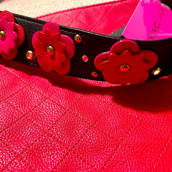 Betsey Johnson  Red Quilted Shoulder Bag - Picture 2 of 8